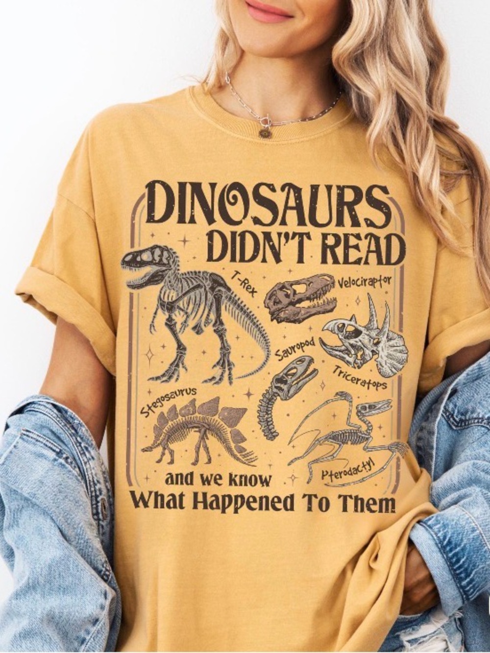 Dinosaurs Didn't Read Funny Book Lover T-Shirt, Dinosaur Librarian Teacher Tee